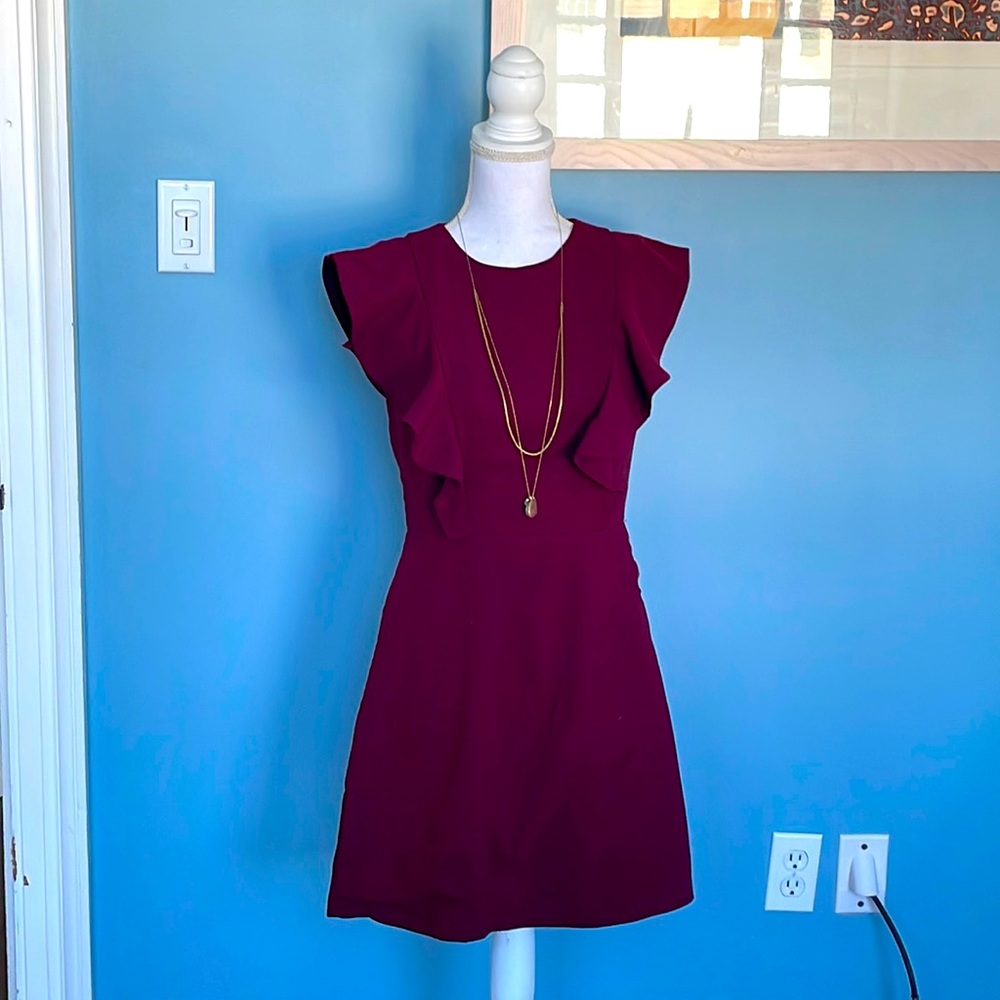 Lucy Paris Burgundy dress size S- gently worn